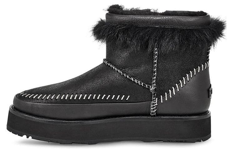 UGG Fluff Punk Boot Fleece Lined Black Women's