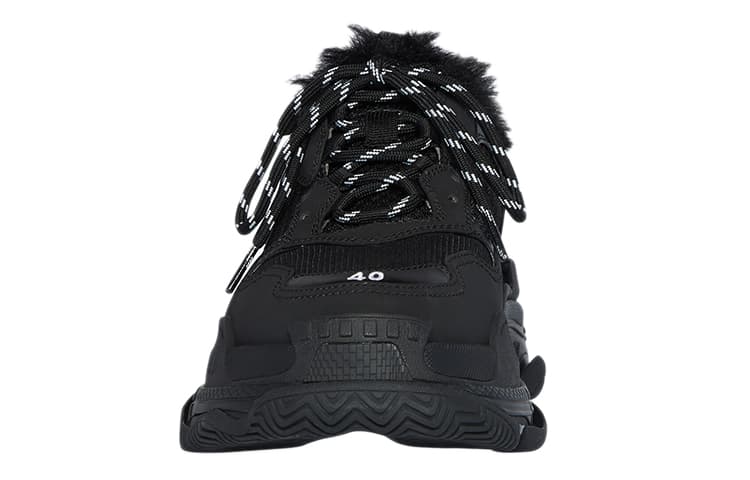 Balenciaga Triple S Fake Fur Black 6