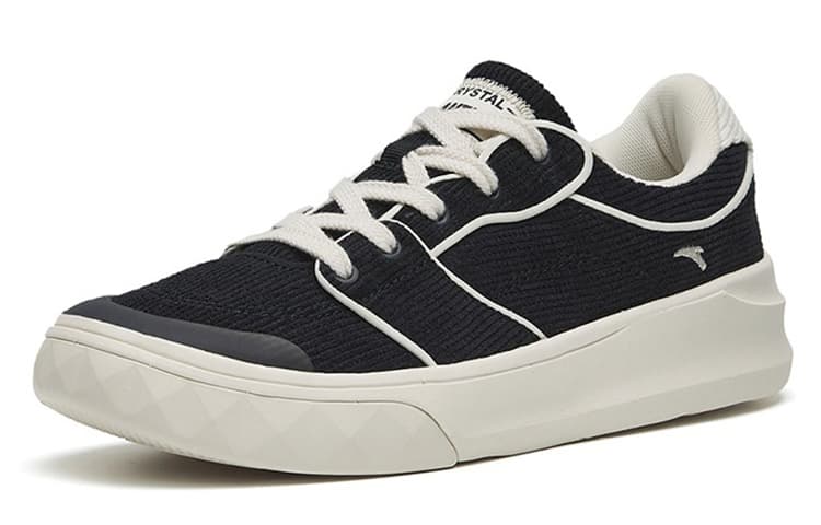 Anta Low-Top Skateboard Shoes Women's Black Gray 4