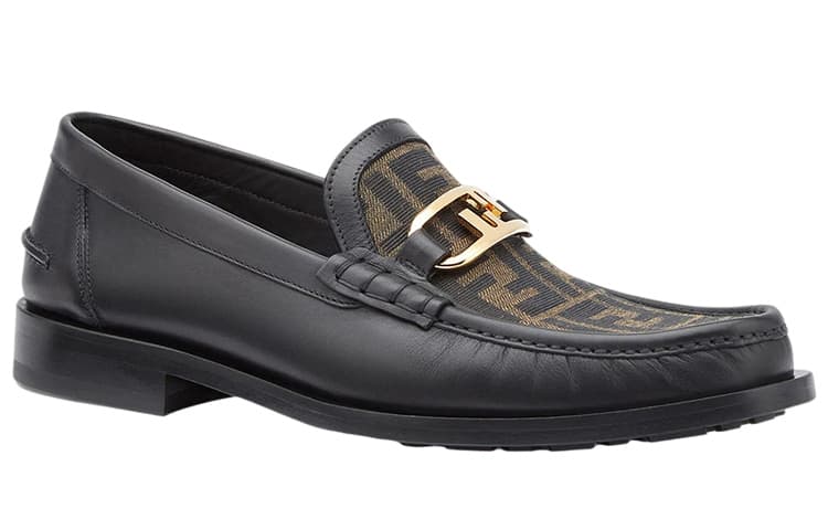 FENDI Ff Logo Pattern Slip On Loafers 4