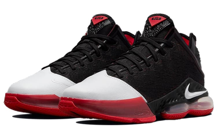Nike LeBron 19 Low Black White University Red 6