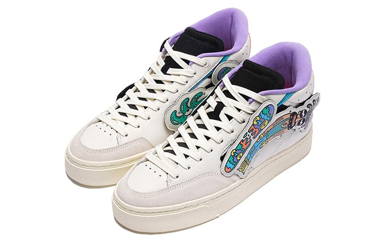 Steven Harrington LiNing Wave 180 Wear-Resistant Slip-Resistant High-Top Skateboard Shoes White 5