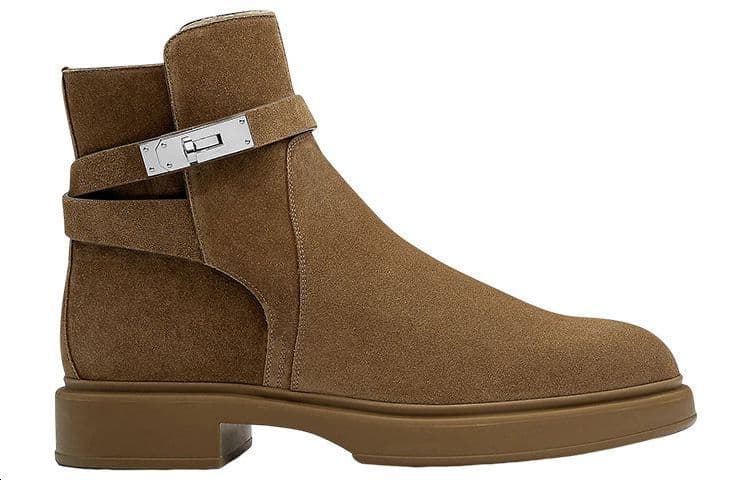 HERMES Ankle Boots Men Brown 3
