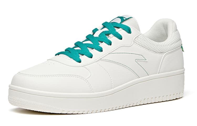 Anta Breathable Low-Top Skateboard Shoes Men's White Green 5
