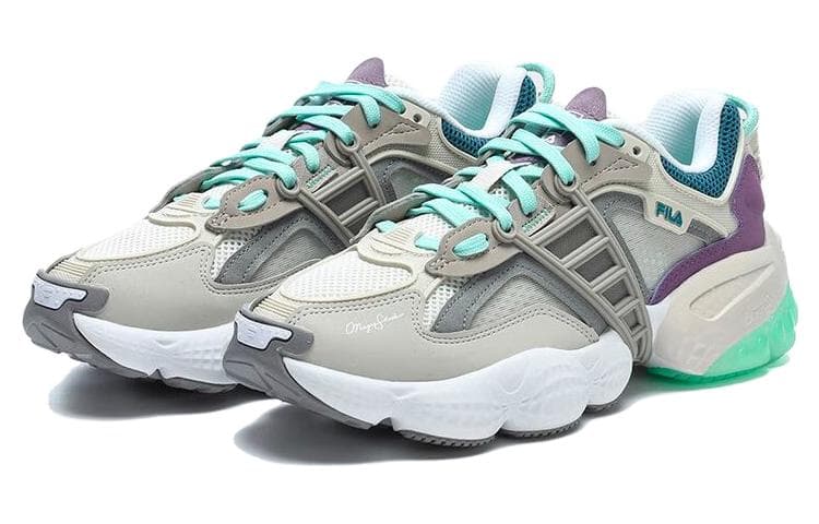 FILA LADDER Chunky Sneakers Women's Low-Top Gray Green 6