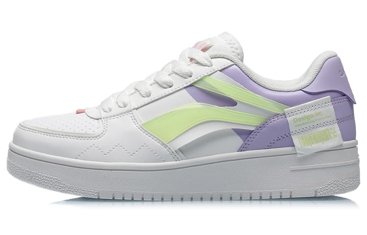 LiNing Breathable Slip-Resistant Lightweight Low-Top Skateboard Shoes Women's Moonlight Purple