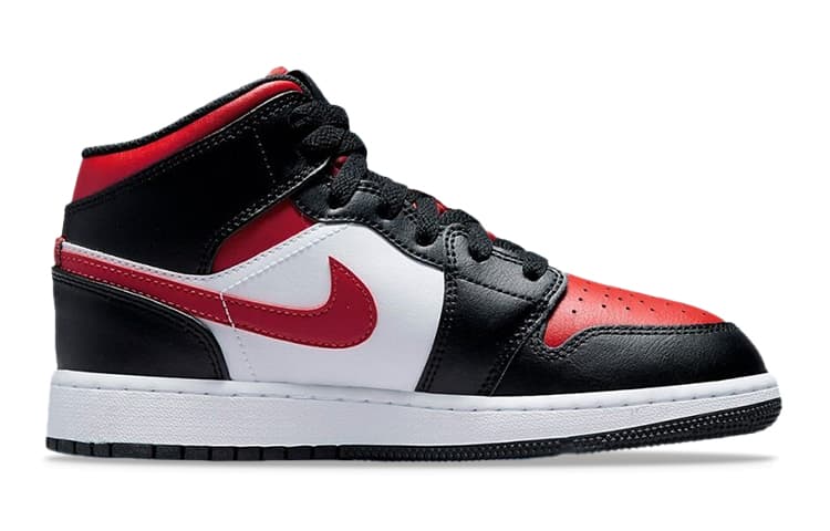 Jordan Air Jordan 1 Mid Black Fire Red GS 4
