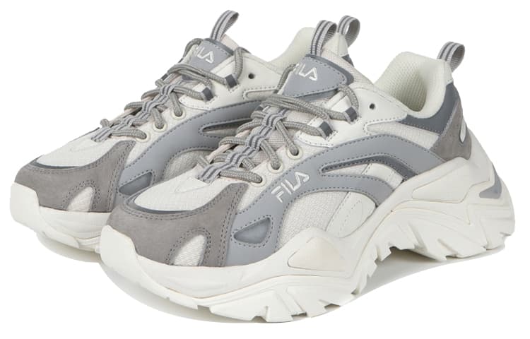 FILA File Low Top Running Shoes White/Grey 3