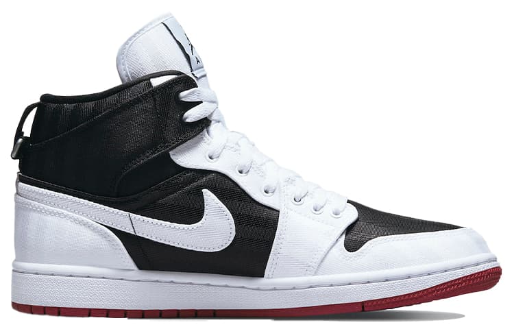 JORDAN 1 Mid Se Utility Canvas White Black Gym Red Women's 4