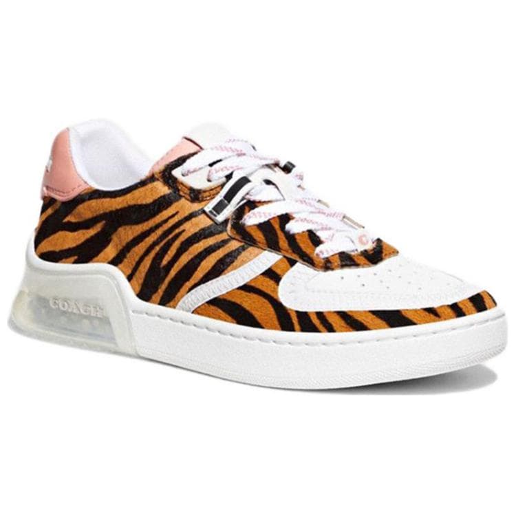 COACH City Sole Low-Top Stylish Skateboarding Shoes Women's Brown Black White 5