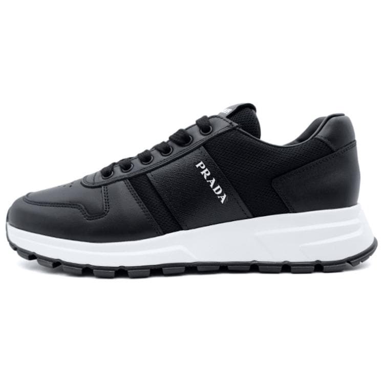 PRADA Prax 1 Leather Low Top Black 2