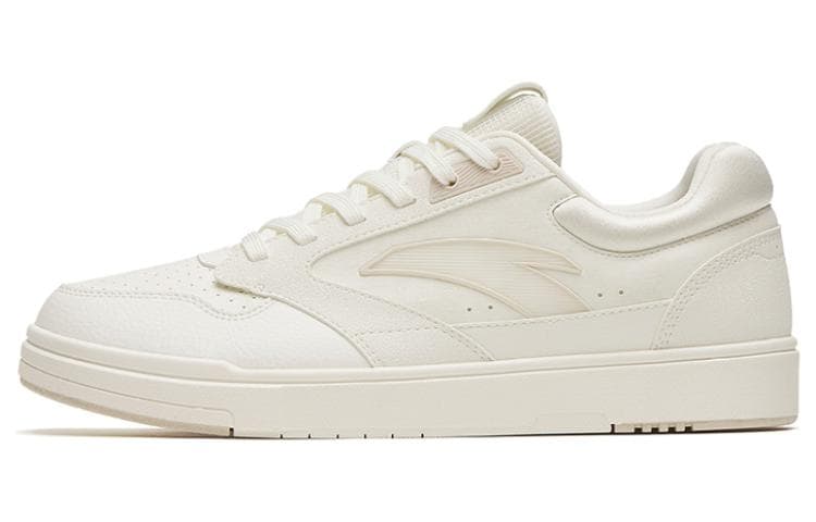 Anta Anti-Slip Wear-Resistant Low-Top Skateboard Shoes Women's Ivory White