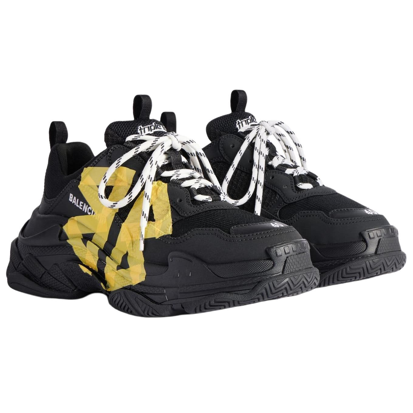 Balenciaga Triple S Tape Type Lace Up Sneakers 5