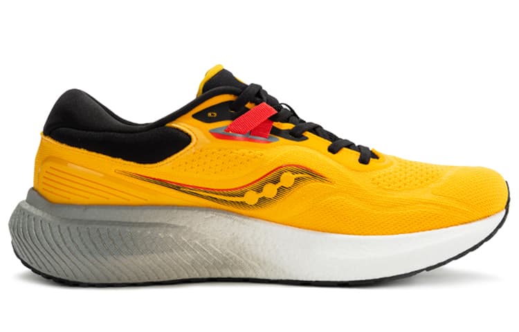 Saucony Surge 1 Durable Breathable Low-Top Casual Running Shoes Men's Black Yellow 4