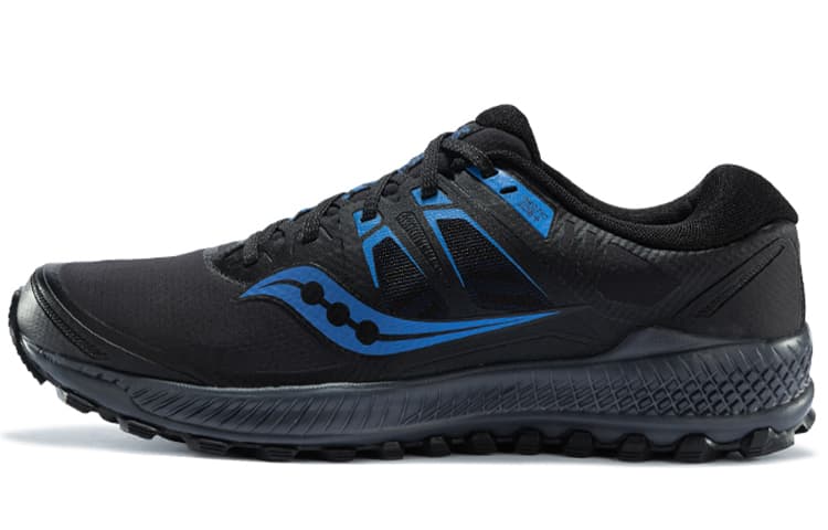 Saucony Cushioning Wear-Resistant Breathable Supportive Low-Top Running Shoes Men's Black Blue
