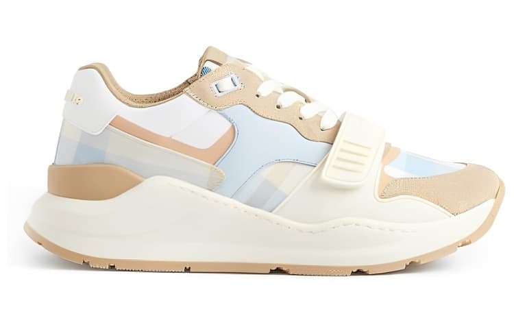 Burberry Casual Shoes Women's Low-Top White Blue 4