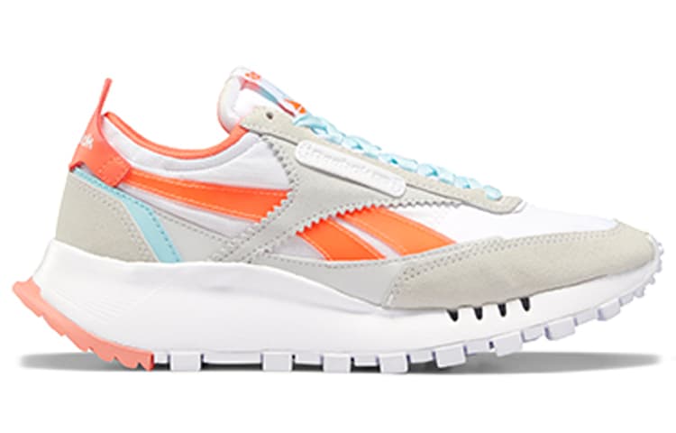 Reebok Classic Leather Legacy White Orange Flare Women's 3