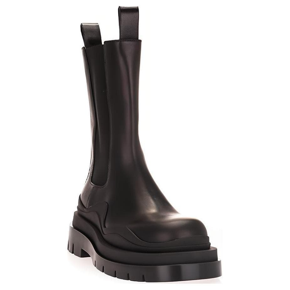 Bottega Veneta Tire Chelsea Crew Chelsea Boots Women's Black 6