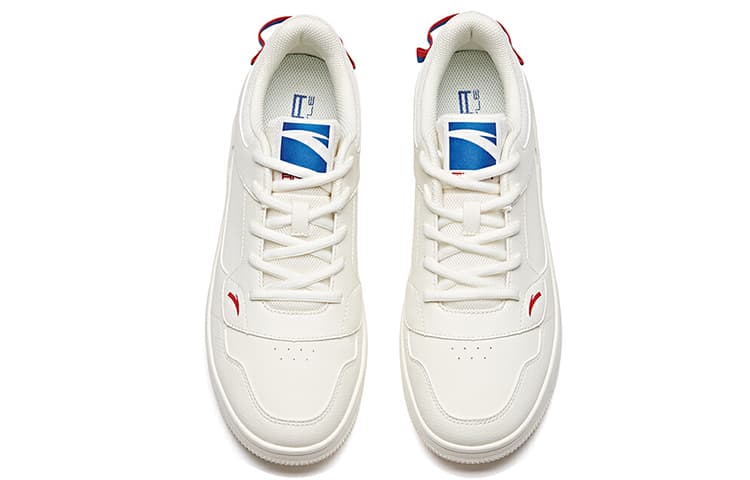 Anta Slip Resistant Coverage Low Top Skateboard Shoes Men's White Blue Red 6