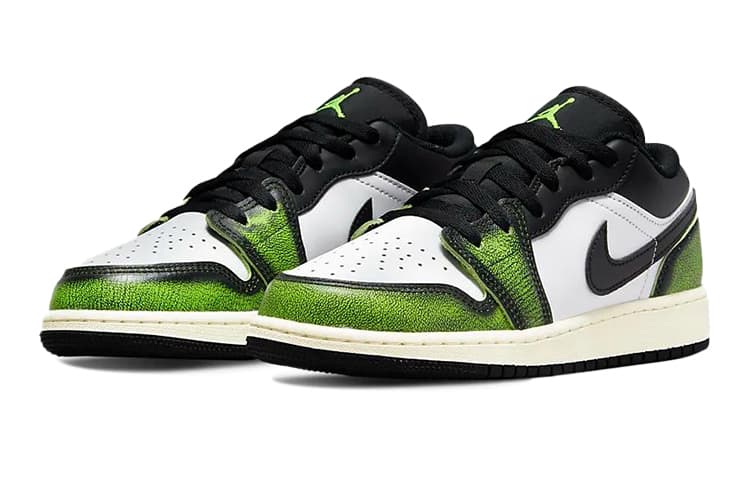 Jordan 1 Low Wear Away Electric Green GS 5