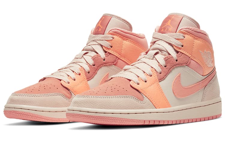 JORDAN 1 Mid Apricot Orange Women's 6