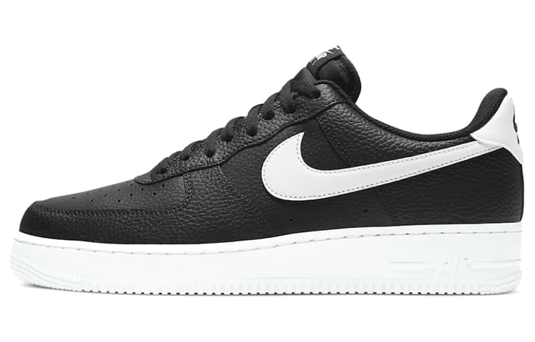 Nike Air Force 1 Low '07 Black White Pebbled Leather 2