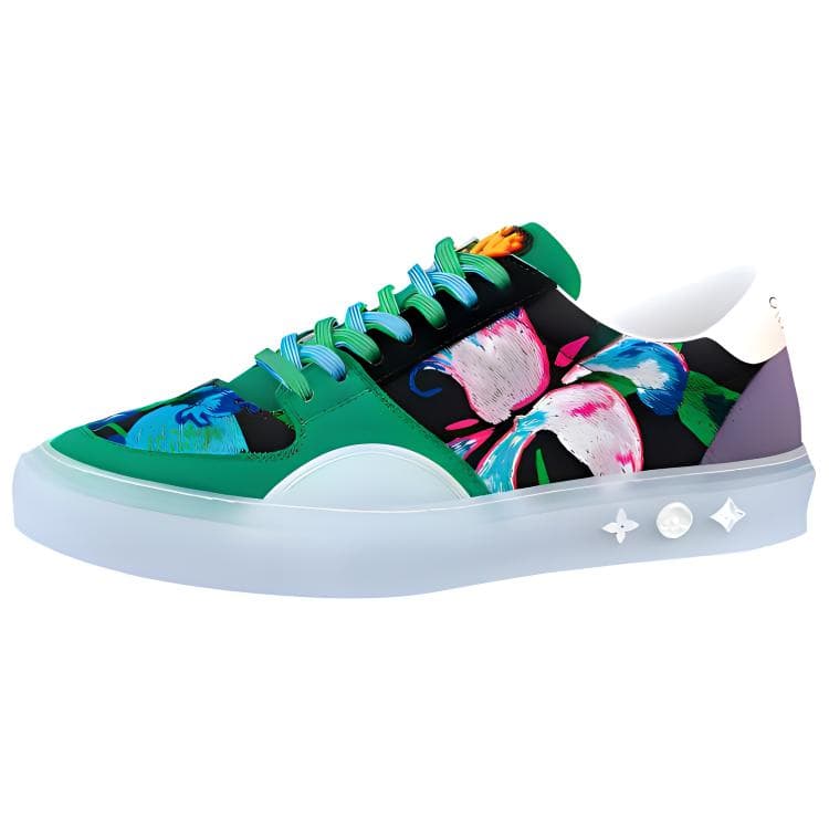 LOUIS VUITTON Ollie Sneakers 'Green Paint Style' 2