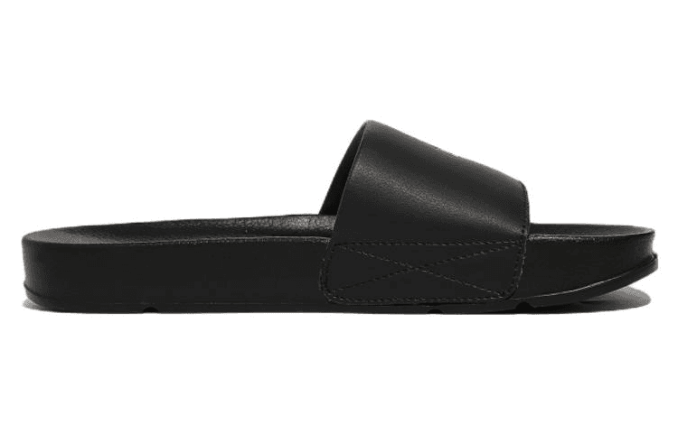 FILA Rubber Sole Slip-Resistant Abrasion-Resistant Slide Slippers Unisex Black Korean Style 4