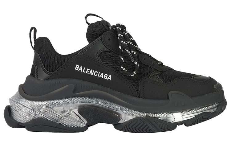Balenciaga Triple S Clear Sole Black Ivory Women's 3