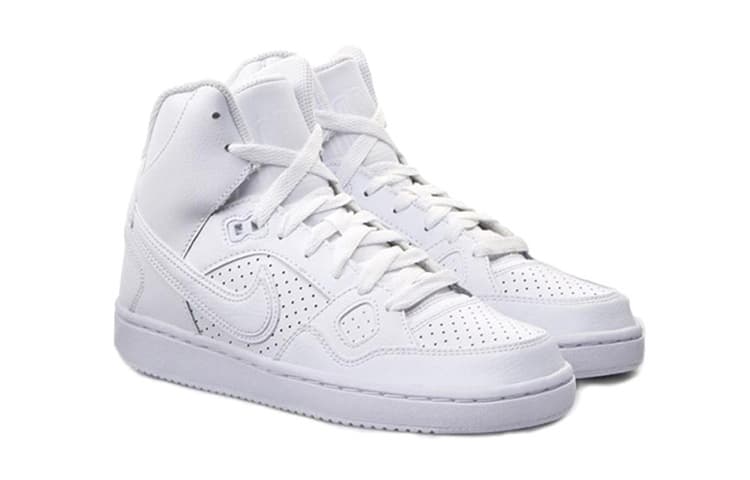 Nike Son Of Force Mid Top Kids' Skateboarding Shoes Pure White Teenagers 5