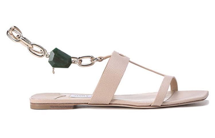 Jimmy Choo One Strap Sandals Women's Beige Yellow 4
