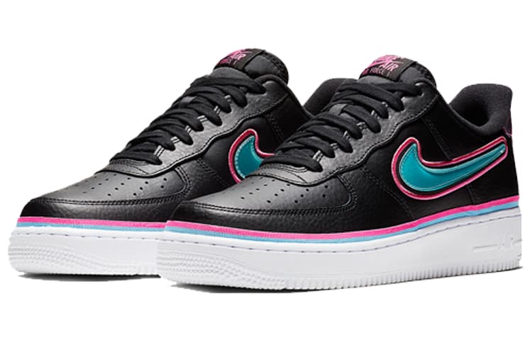 Nike Air Force 1 Low Sport Nba Black Blue Gale Laser Fuchsia 6