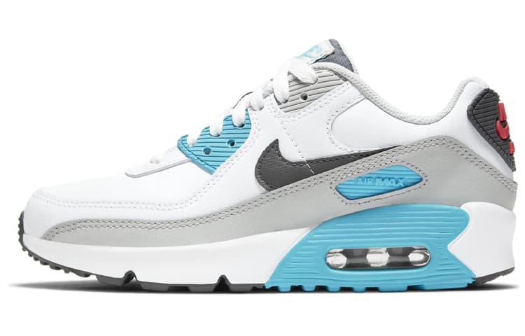 Nike Air Max 90 Leather White Chlorine Blue GS 2