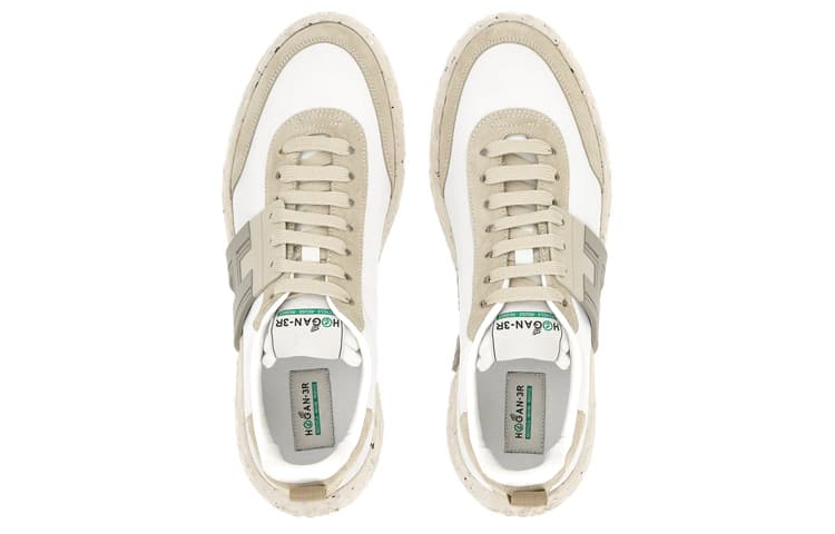 HOGAN 3R Low Top Casual Shoes Men's Ecru 6