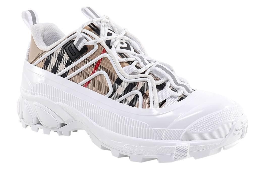 Burberry Casual Shoes Women's Low-Top White Brown 3