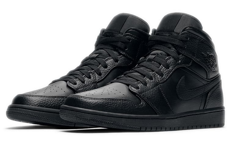 JORDAN 1 Mid Triple Black 6