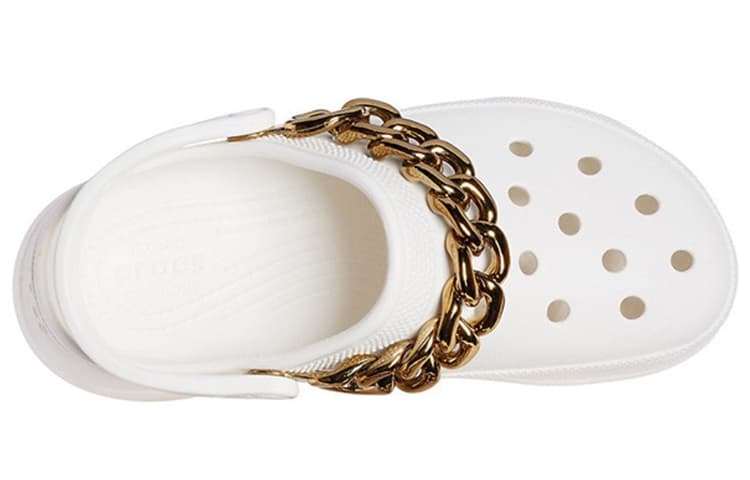 Crocs Retro Chain White Gold Sandals 'White Gold' Women's 6