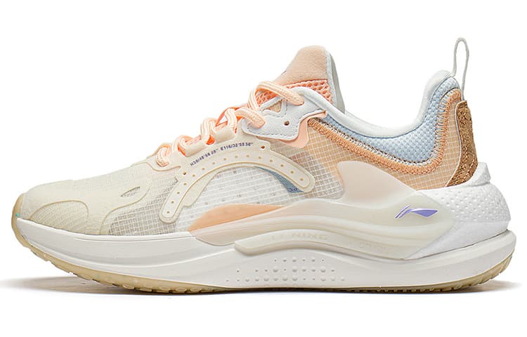 LiNing Spark Low-Top Casual Shoes Women's Cream Orange