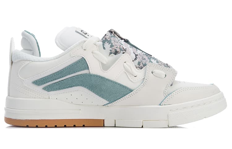 LINING Wei Wu PRO Skateboard Shoes Women's Low-Top White/Green 4