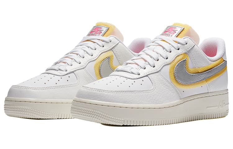 Nike Air Force 1 Low '07 Lx White Metallic Silver Gold Women's 6