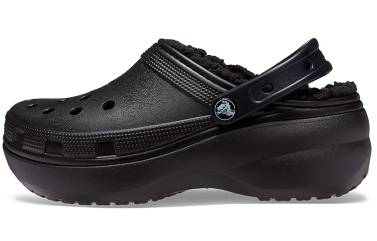 Crocs Classic Platform Lined Clog 'Black' Women's 2