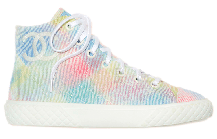 CHANEL Women's Printed Fabric Sneaker 'Pastel Multi Color' Women's 3