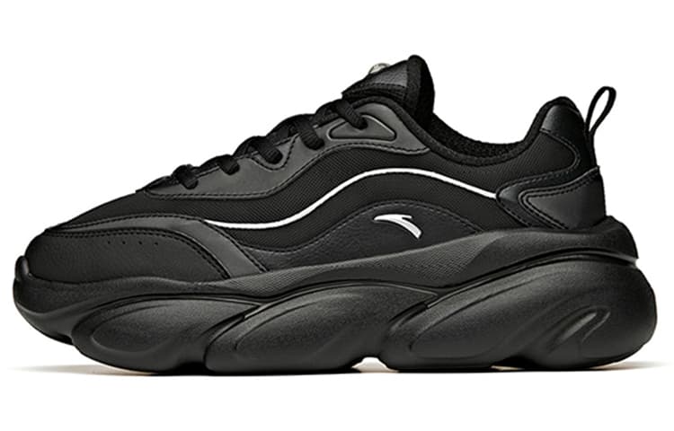 Anta Claw Cushioning Anti-Slip Wear-Resistant Breathability Low-Top Chunky Sneakers Women's Black 2