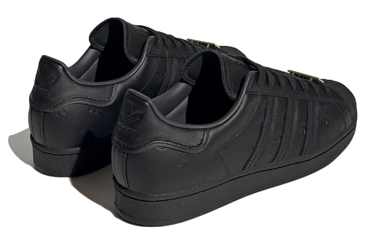 Adidas Superstar 'Allover Debossed Trefoils   Black' 6