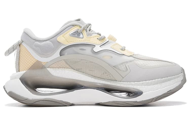 LiNing Exceed Infinity Casual Shoes Women's Low Top Bud Yellow Gray/Antique White 3