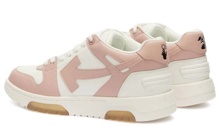 OFF WHITE Out Of Office 'OOO' Low Tops White Pink Women's 6