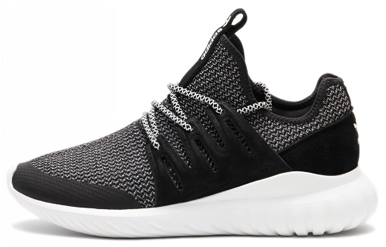 Adidas Originals Tubular Cozy Breathable Running Shoes Black White Unisex 'Black White'