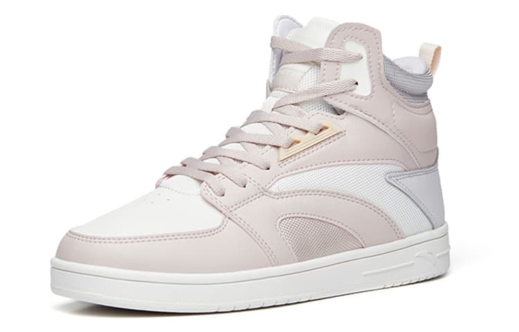 Anta Street Naughty High-Top Skateboard Shoes Women's White Gray 5