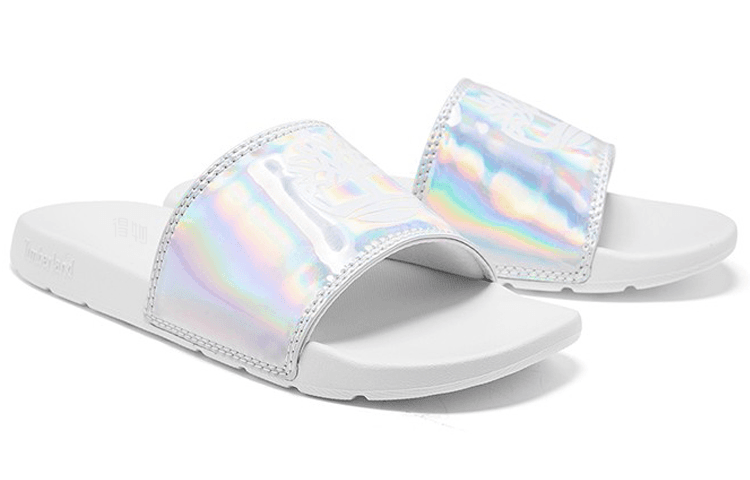 Timberland Playa Comfort Foam Slide Sandals Men's Silver 5