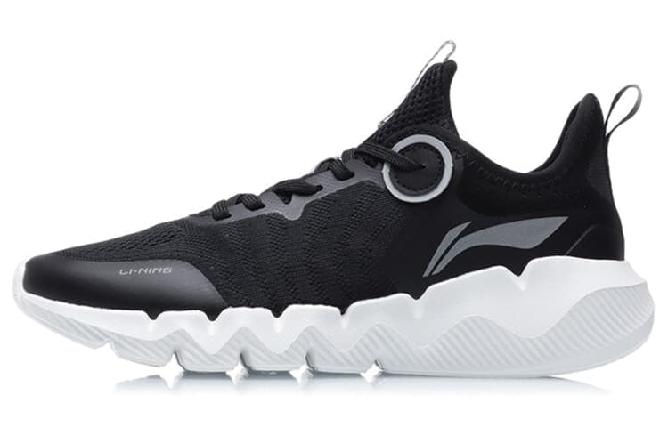 LiNing Fle Cushioned Anti-Slip Wear-Resistant Lightweight Breathable Low-Top Sports Casual Shoes Women's Black White 2